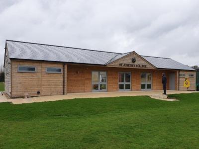 Pic 55. 20.4m x 7.8m School Sports Pavilion with natural slate roof